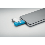 Klassischer drehbarer USB Stick in verschiedenen Farben farbe türkis