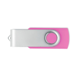 Klassischer drehbarer USB Stick in verschiedenen Farben farbe pink siebte Ansicht