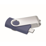 Klassischer drehbarer USB Stick in verschiedenen Farben farbe ultramarinblau fünfte Ansicht