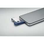 Klassischer drehbarer USB Stick in verschiedenen Farben farbe ultramarinblau