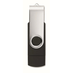 Personalisierbarer farbiger USB Stick mit Typ C Anschluss farbe schwarz siebte Ansicht