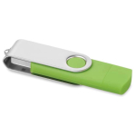 Personalisierbarer farbiger USB Stick mit Typ C Anschluss farbe transparentes lindgrün