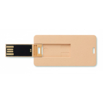 Personalisierbarer flacher USB Stick mit Gehäuse aus Stroh farbe holzton siebte Ansicht