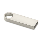 Personalisierbarer Mini USB Stick aus Zink mit Aufhänge Detail farbe silber