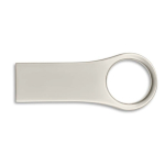 Personalisierbarer kleiner USB Stick aus Zink mit rundem Detail farbe silber siebte Ansicht