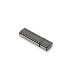 Personalisierbarer USB Stick mit Kappe und Metallrahmen farbe schwarz
