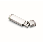 USB Stick mit satiniertem Finish und transparenten Details farbe silber fünfte Ansicht