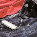 USB Stick mit satiniertem Finish und transparenten Details farbe silber
