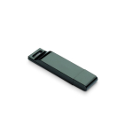 Personalisierbarer flacher USB Stick mit passender Schutzkappe farbe schwarz