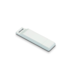 Personalisierbarer flacher USB Stick mit passender Schutzkappe farbe weiß