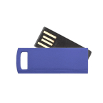 Personalisierbarer drehbarer Aluminium USB Stick mit Aufhänge Option farbe blau siebte Ansicht