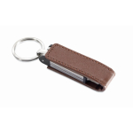 Eleganter USB Stick mit Lederhülle und Magnetverschluss farbe braun