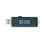 USB Stick mit leuchtender Personalisierungsfläche farbe blau siebte Ansicht