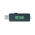 USB Stick mit leuchtender Personalisierungsfläche farbe grün siebte Ansicht