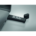 USB Stick mit leuchtender Personalisierungsfläche und Kappe farbe schwarz