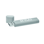 USB Stick mit leuchtender Personalisierungsfläche und Kappe farbe grau