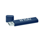 USB Stick mit leuchtender Personalisierungsfläche und Kappe farbe marineblau