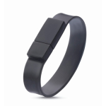 Personalisierbarer kompakte USB Silikon Armband farbe schwarz