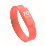 Personalisierbarer kompakte USB Silikon Armband farbe rot
