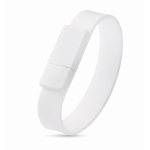 Personalisierbarer kompakte USB Silikon Armband farbe weiß