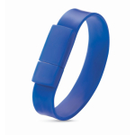 Personalisierbarer kompakte USB Silikon Armband farbe stahlblau