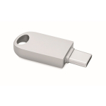 Personalisierbarer kleiner Typ C USB Stick aus Zink farbe silber