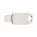 Personalisierbarer kleiner Typ C USB Stick aus Zink farbe silber siebte Ansicht