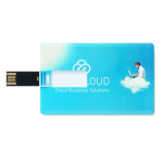 Personalisierbarer USB Stick in rechteckiger Kartenform farbe weiß
