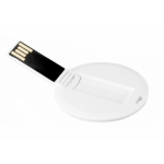 Runder USB Stick zur 100 %igen Personalisierung farbe weiß fünfte Ansicht