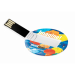 Runder USB Stick zur 100 %igen Personalisierung farbe weiß