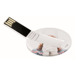 Runder USB Stick zur 100 %igen Personalisierung farbe weiß