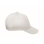 Kinder-Cap aus Baumwolle, 5-Panel, 180 g/m² farbe weiß fünfte Ansicht