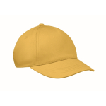 Kinder-Cap aus Baumwolle, 5-Panel, 180 g/m² farbe gelb