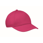 Kinder-Cap aus Baumwolle, 5-Panel, 180 g/m² farbe pink