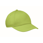 Kinder-Cap aus Baumwolle, 5-Panel, 180 g/m² farbe lindgrün