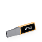 Umweltfreundlicher USB Stick aus Bambus mit beleuchteter Druckfläche Ansicht mit Druckbereich