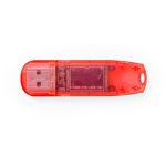 USB Stick aus widerstandsfähigem transluzentem ABS mit Schutzkappe farbe rot erste Ansicht