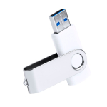 USB Stick mit Metallclip im drehbaren Format und weißem Gehäuse farbe weiß erste Ansicht