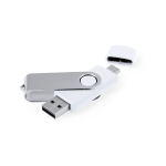 USB Stick mit Metallclip und doppeltem Typ C und USB Anschluss zweite Ansicht