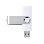 USB Stick mit Metallclip und doppeltem Typ C und USB Anschluss dritte Ansicht