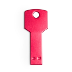 USB Stick aus glänzendem Aluminium in Schlüsselform farbe rot siebte Ansicht