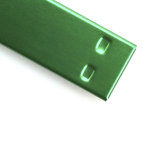 USB Stick aus glänzendem Aluminium in Schlüsselform farbe grün sechste Ansicht
