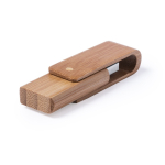 Bambus USB Stick mit schützendem Drehmechanismus farbe braun zweite Ansicht