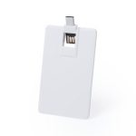 Ultraflache faltbare Dual USB Karte mit USB und Typ C Anschluss farbe weiß zweite Ansicht