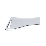 Innovativer Metall USB Stick mit Aufhängeschlitz farbe glänzendes silber zweite Ansicht