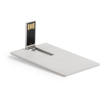Extraflache faltbare USB Karte aus Weizenstroh farbe hellgrau zweite Ansicht
