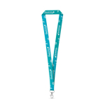 Polyester-Lanyard aus der EU für Sublimation mit Karabinerhaken farbe weiß