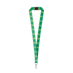 Lanyard aus Recycling-Polyester mit Sicherheitsverschluss farbe weiß