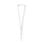 Polyester-Lanyard für Sublimation mit ovalem Karabinerhaken farbe weiß