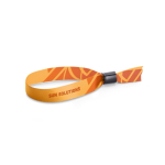 Lanyard-Armband aus Polyester, in der EU gefertigt, mit Sicherheitsverschluss farbe weiß